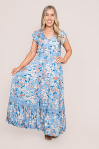 Frannie Maxi Dress in Blue