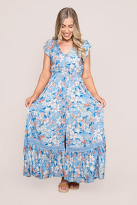 Frannie Maxi Dress in Blue