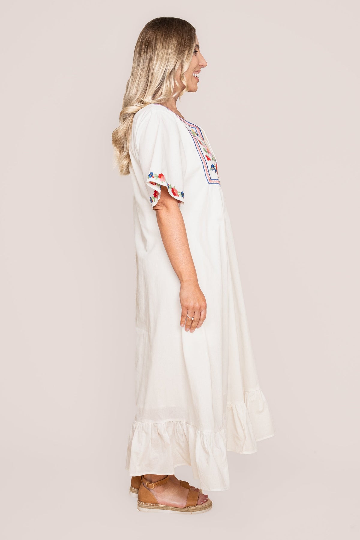 Penelope Midi Dress in White