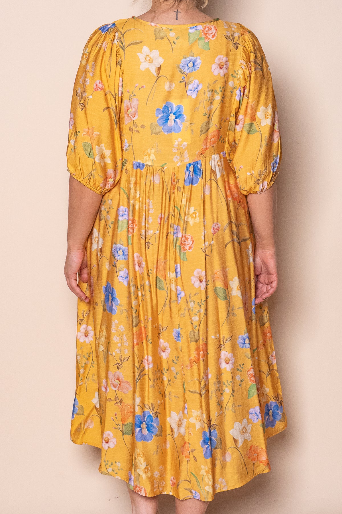 Anna Midi Dress in Marigold