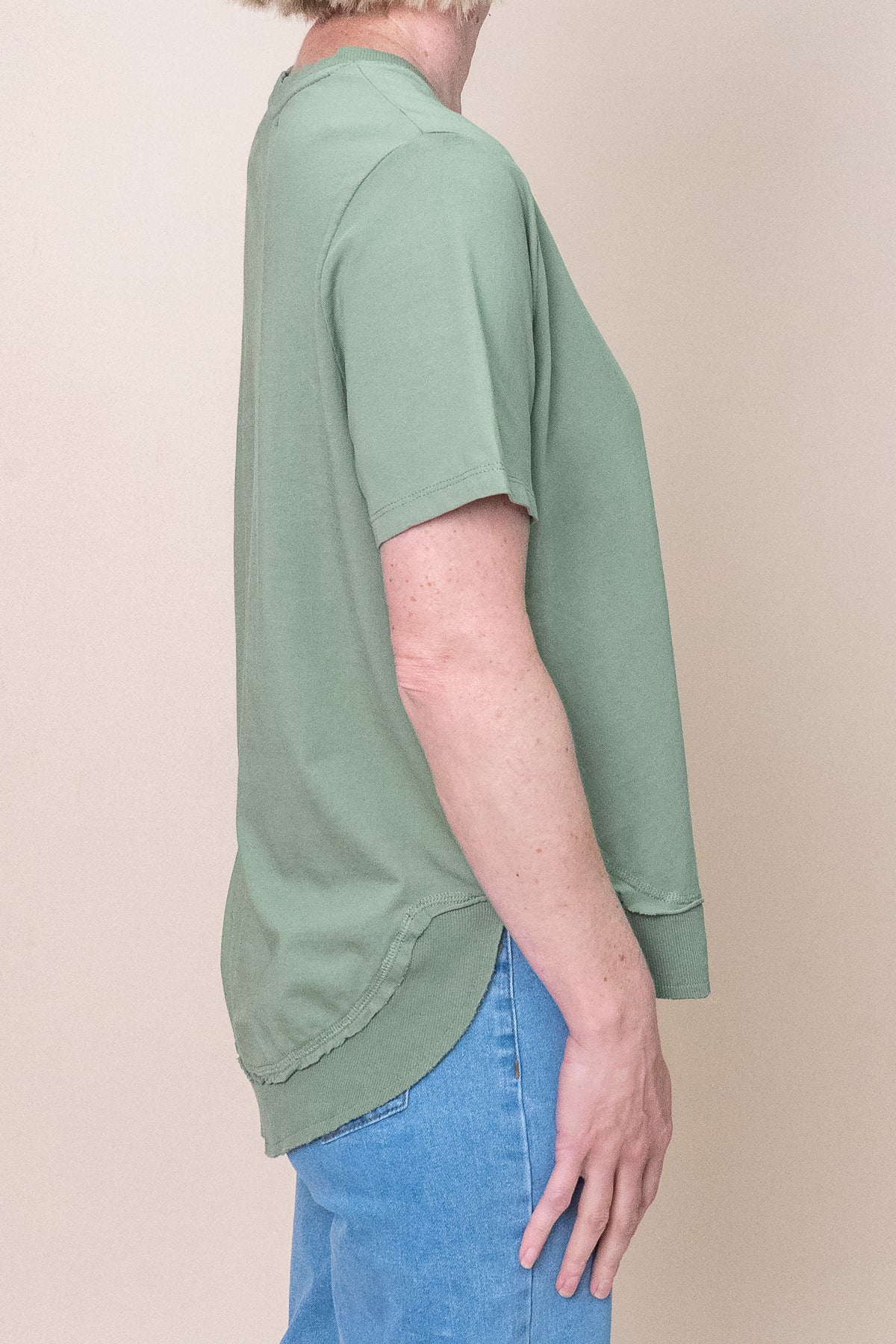 Farrah S/S Tee in Fern Green - Foxwood