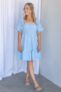 Queenie Dress in Light Blue