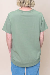 Farrah S/S Tee in Fern Green - Foxwood