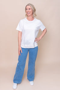 Farrah S/S Tee in White - Foxwood