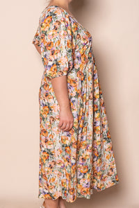 Korinna Midi Dress in Amber Multi