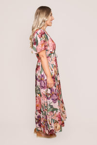 Fleur Midi Dress in Pink