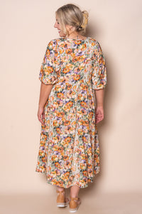 Korinna Midi Dress in Amber Multi