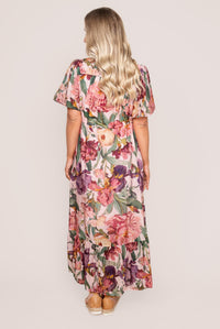 Fleur Midi Dress in Pink