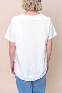 Farrah S/S Tee in White - Foxwood