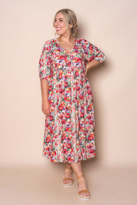 Korinna Midi Dress in Red Multi