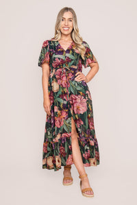 Fleur Midi Dress in Emerald