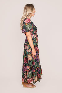 Fleur Midi Dress in Emerald