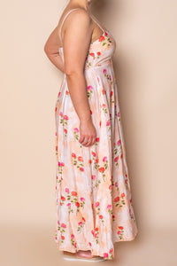 Fawnie Floral Maxi Dress in Peach