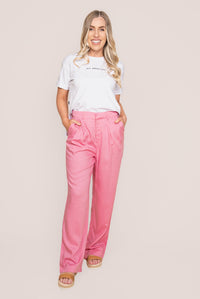 Fern Linen Pants in Orchid - All About Eve