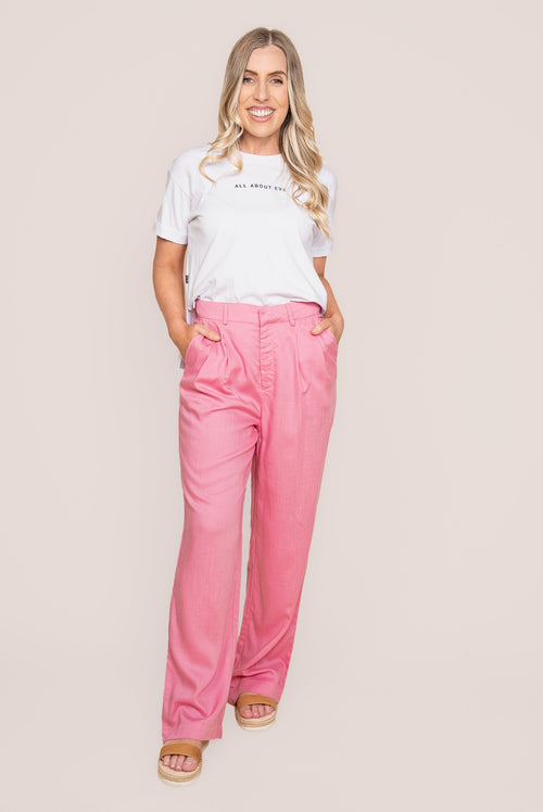 Fern Linen Pants in Orchid - All About Eve
