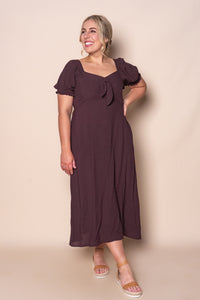 Sienna Midi Dress in Chocolate
