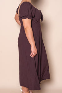 Sienna Midi Dress in Chocolate