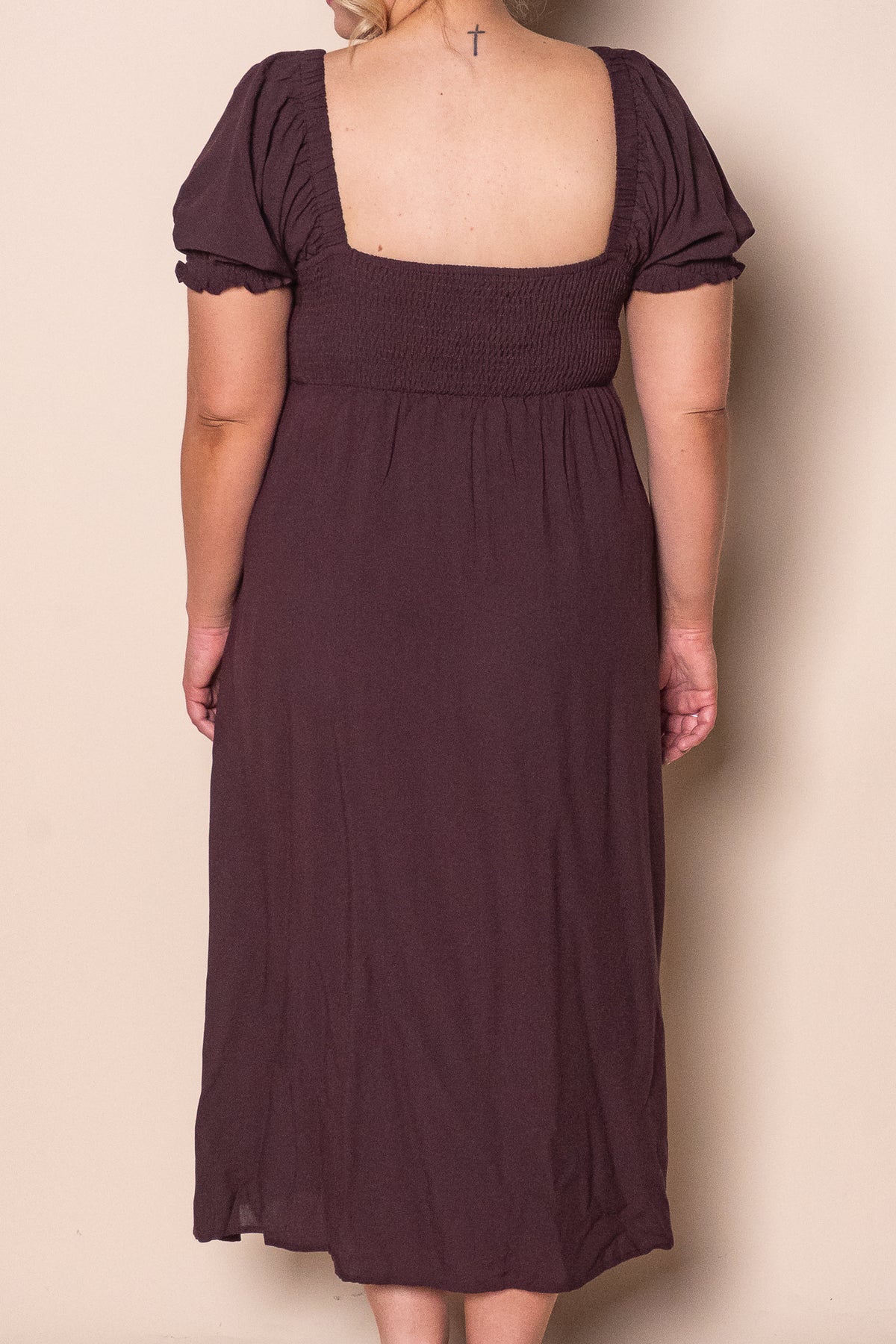 Sienna Midi Dress in Chocolate