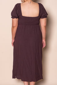 Sienna Midi Dress in Chocolate