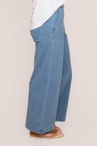 Refaeli Stretch Denim Pants in Light Blue