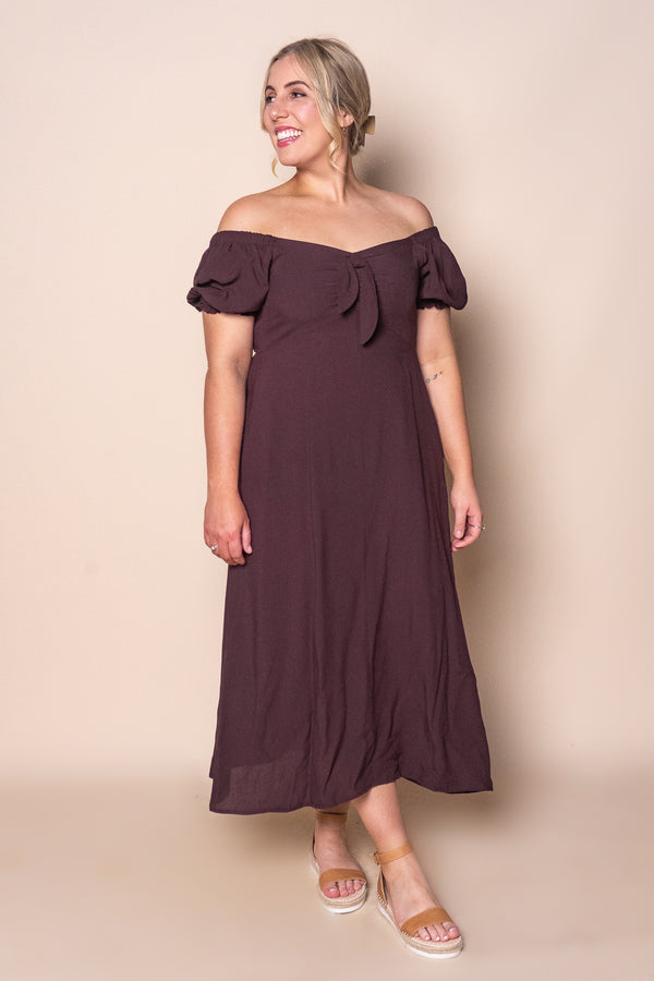 Sienna Midi Dress in Chocolate