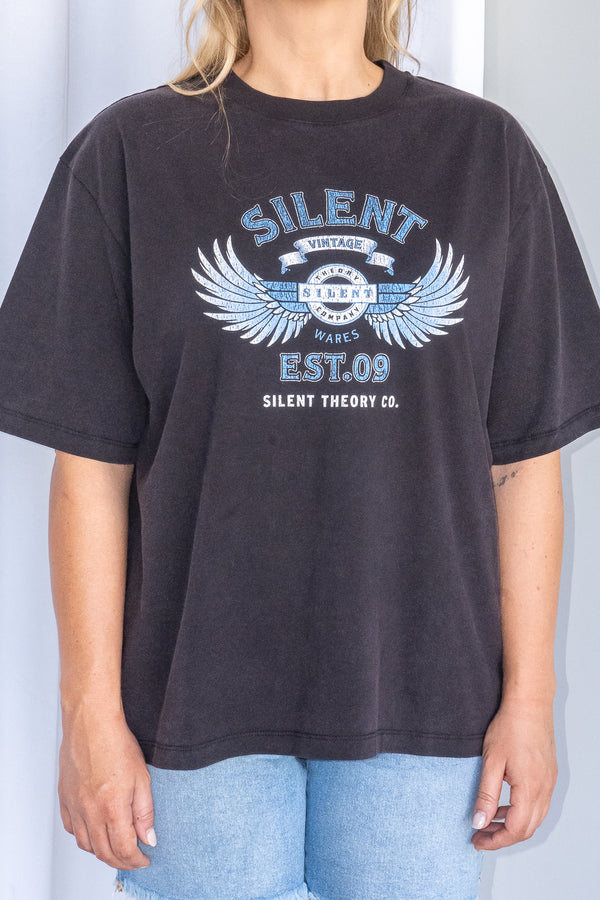 Vintage Tee in Washed Black - Silent Theory