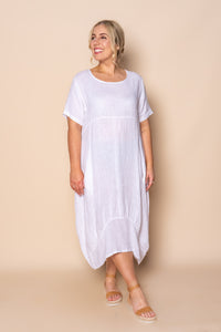 Grier Linen Midi Dress in White