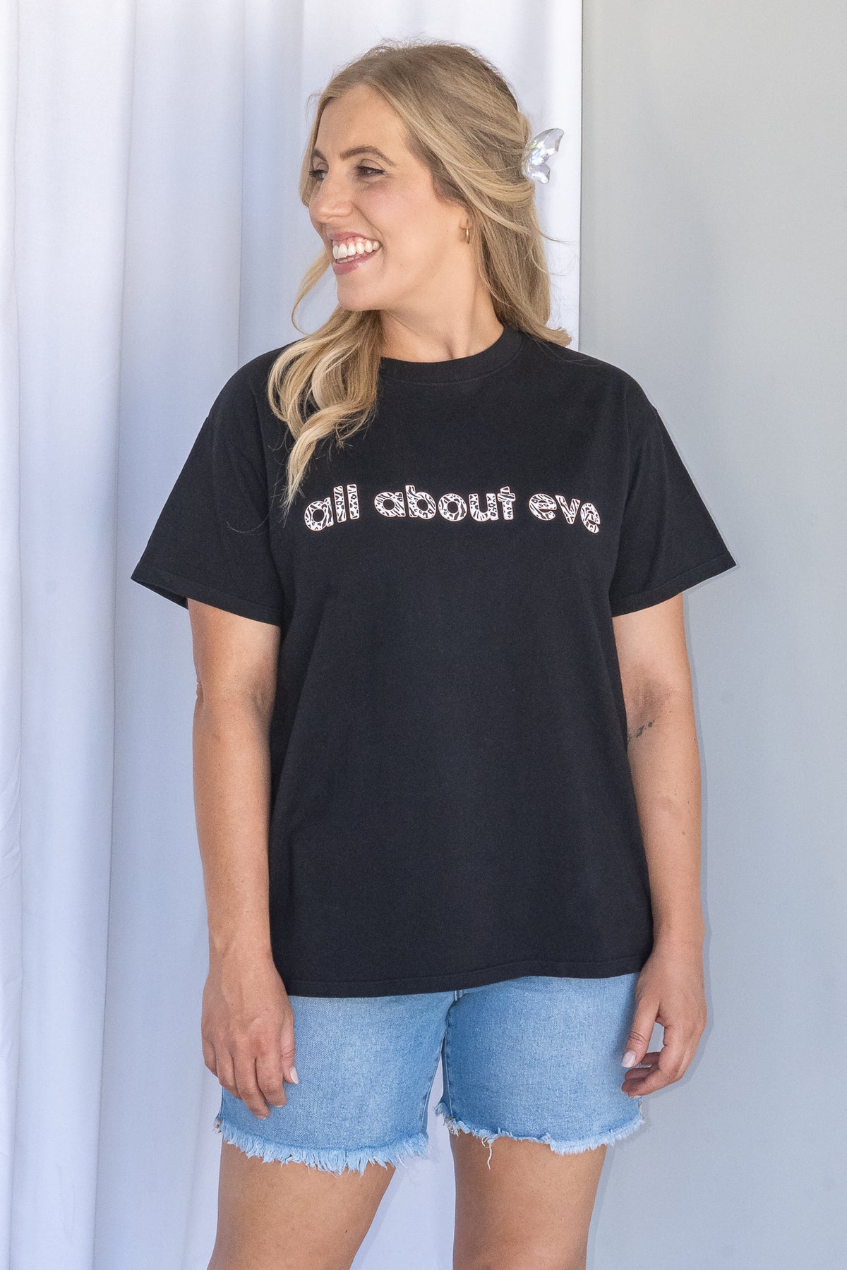 Mika Standard Tee in Washed Black - All About Eve