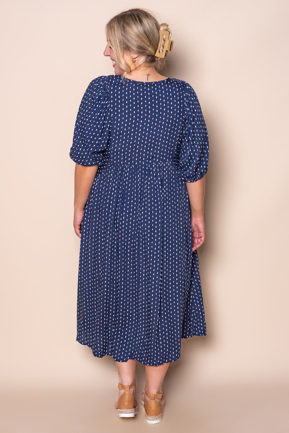 Chelsa Midi Dress in Navy