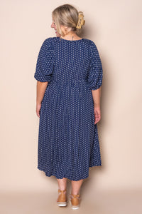 Chelsa Midi Dress in Navy
