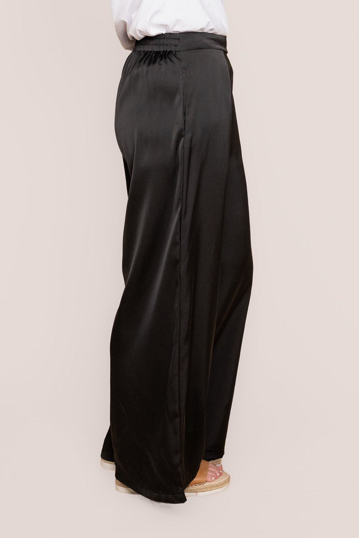 Viv Satin Pants in Black