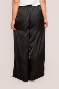 Viv Satin Pants in Black