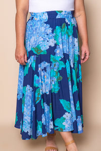Odette Midi Skirt in Navy