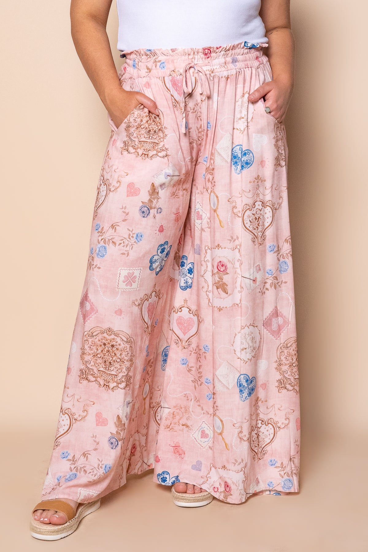 Selma Wide Legged Pants in Pink