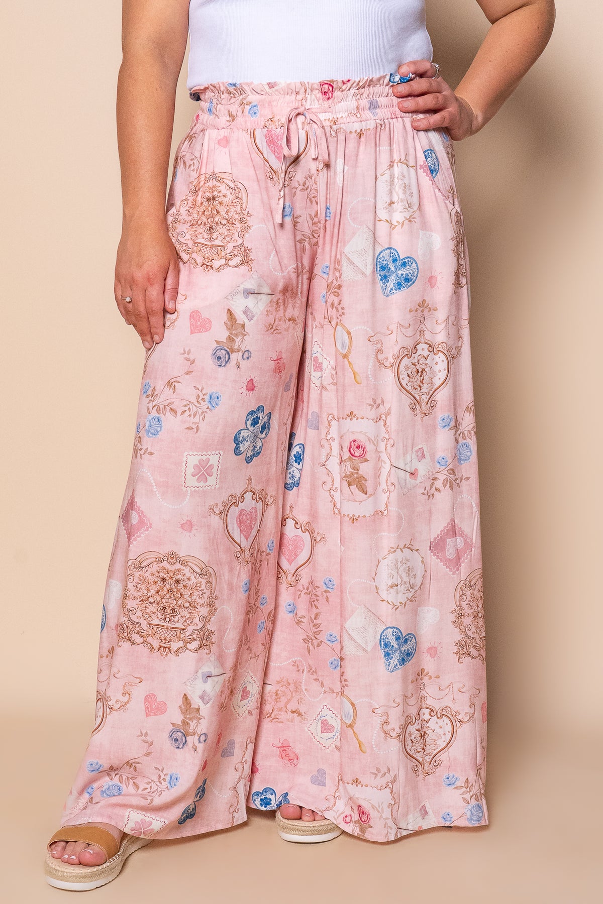 Selma Wide Legged Pants in Pink
