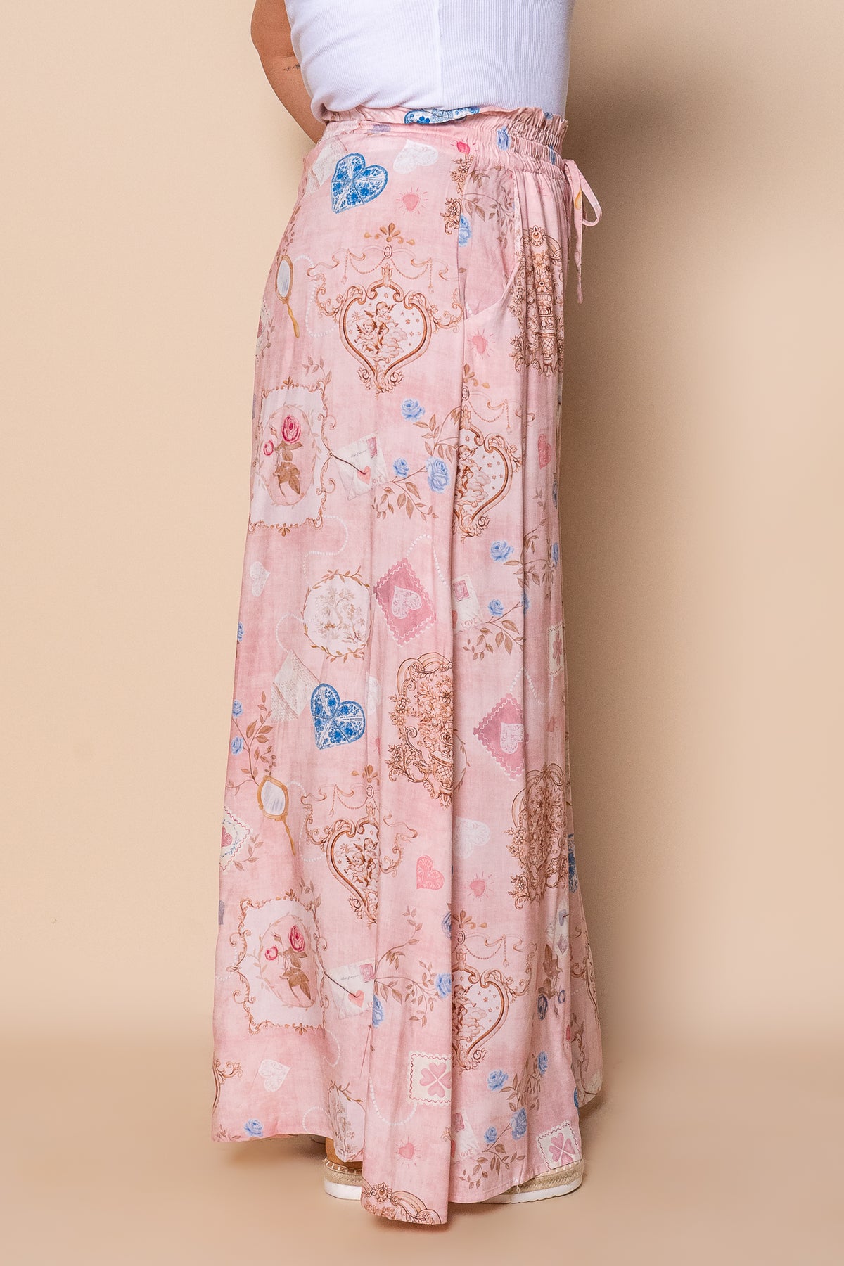 Selma Wide Legged Pants in Pink