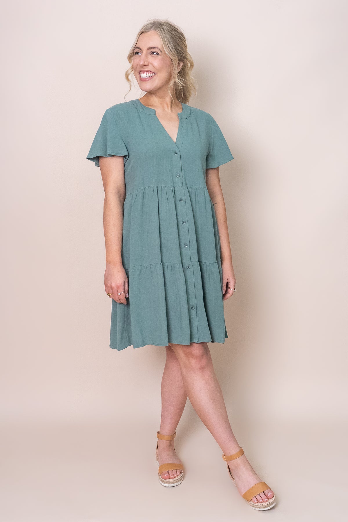 Alfie Dress in Sea Green