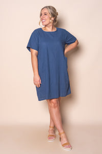 Deanna 100% Cotton Dress in Slate