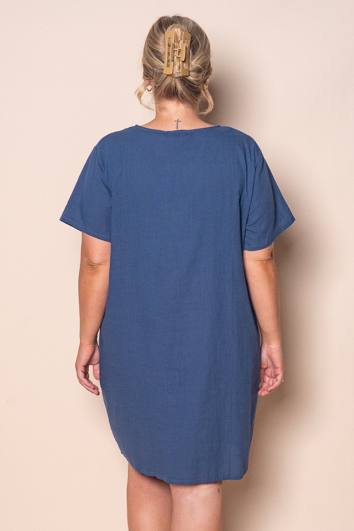 Deanna 100% Cotton Dress in Slate