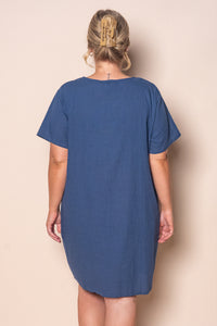 Deanna 100% Cotton Dress in Slate