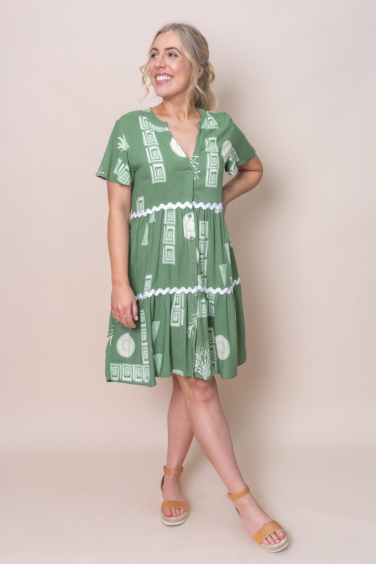 Geraldine Dress in Green