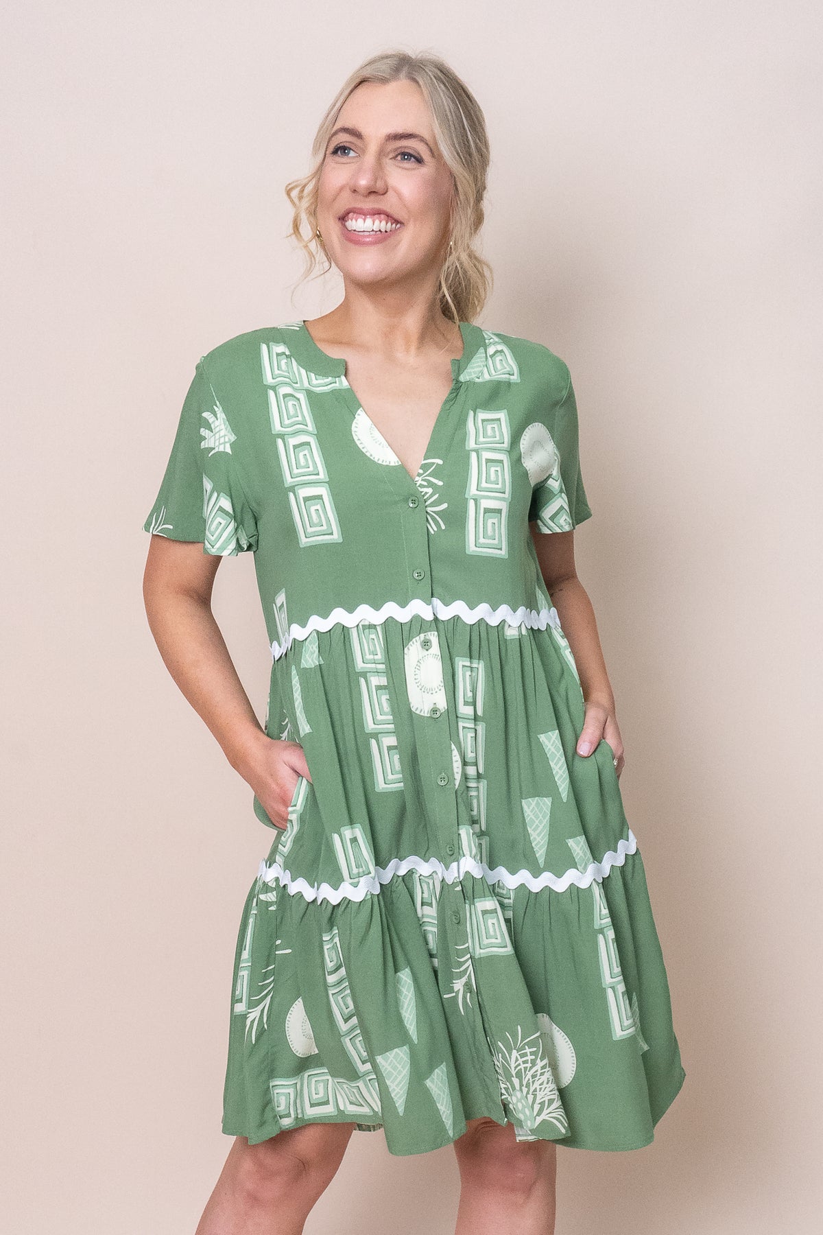 Geraldine Dress in Green