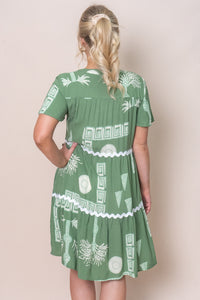 Geraldine Dress in Green