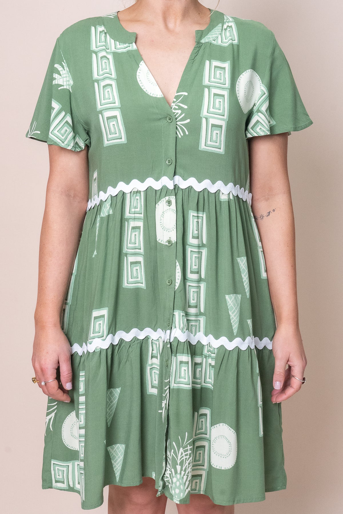 Geraldine Dress in Green