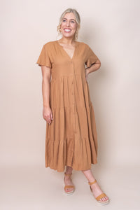 Allanna Dress in Tan