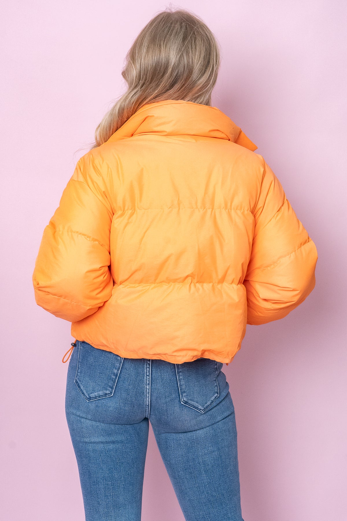 Nico Puffer Jacket in Orange