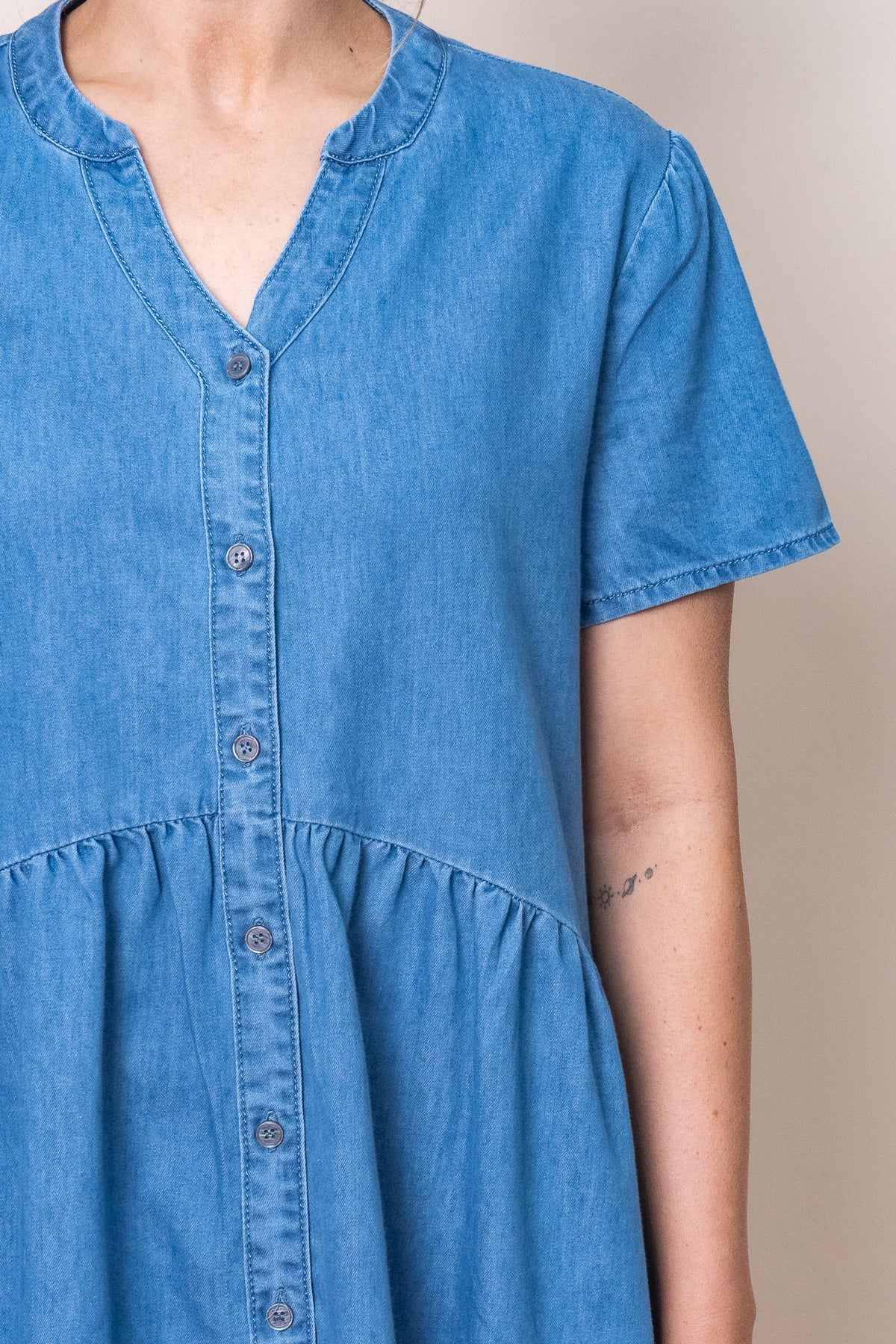 Noelle Dress in Mid Denim