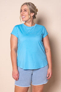 Signature Tee in Azure Blue - Foxwood