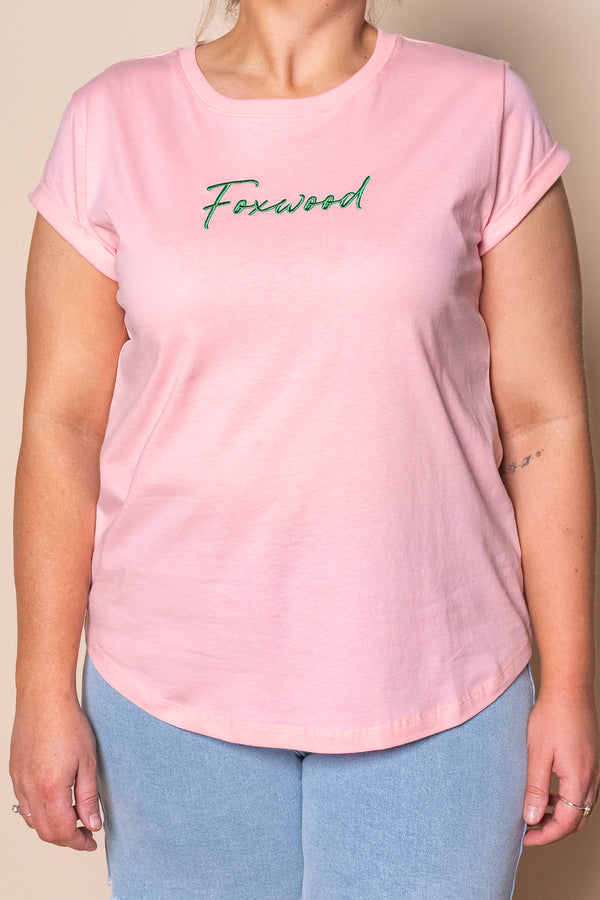 Signature Contrast Tee in Pink - Foxwood