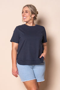 Farrah SS Tee in Dark Sapphire - Foxwood
